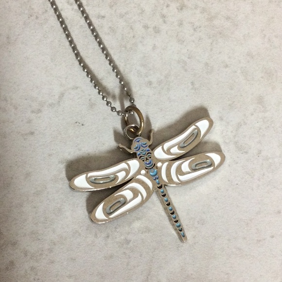 Cookie Lee silver chain with dragonfly pendant - Picture 3 of 7